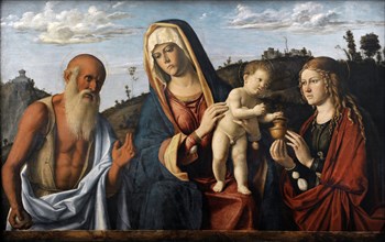 Madonna and Child with Saint Jerome and Mary Magdalene.