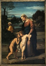 Holy Family with Saint John the Baptist as a child, called Madonna del Passeggio.
