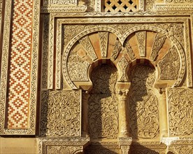 Spain. Andalusia. Great Mosque of Cordoba. 8th C. Moorish architecture. Exterior arches of the east wall.