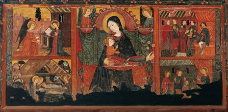 Altarpiece of Bellver de Cerdanya. Painted wood. 14th C., by workshop of Seu D'Urgell.