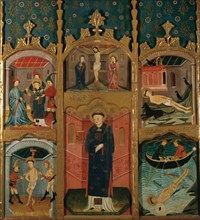 Altarpiece of Saint Vicent. Gothic style. 14th-15th century. Diocesan Museum. La Seu D'Urgell. Catalonia. Spain.