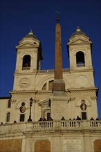 Church of the Santissima Trinita dei Monti and obelist of Sallustiano.