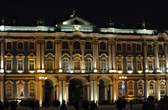 The State Hermitage Museum. Facade at night.