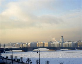 The Neva River in winter.