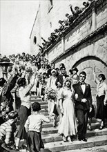 Wedding celebration of various Italian couples.