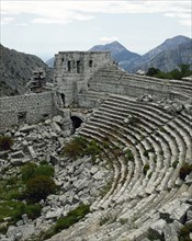 Turkey. Asia Minor. Termessos. Greco-Roman city. Roman Theatre. Cavea.