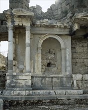 Turkey. Roman art. Side. Ruins.
