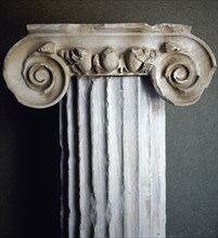Roman art. Turkey. Ionic capital. Characterized by the use of volutes. Pergamon Museum.