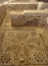 Spain. Andalusia. Almedinilla. Necropolis of El Ruedo. Roman. 4th-5th century. Mosaic.