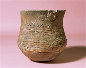 Prehistory. Bronze Age. Vessel. Bell Beaker. From Aiguafreda, Catalonia. Episcopal Museum. Vic. Spain.