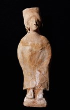 Punic Art. Figurine of a goddess with slopes. Terracota. From Ibiza, Balearic Islands, Spain. Episcopal Museum of Vic. Spain.