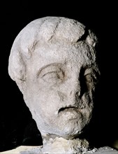 Roman art. Head child. Julio-Claudian dynastry. From Merida. Spain.