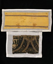 Tissue fragments. 12th-13th centuries. Diocesan Museum. La Seu d'Urgell. Catalonia. Spain.