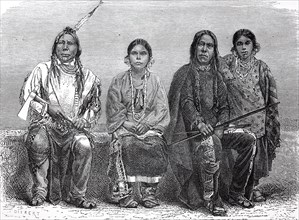 men and women of the indian tribe of Sioux