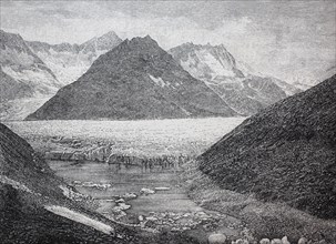 The Aletsch Glacier  glacier lake