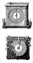 twoneedle telegraph produced by Louis-François-Clement Breguet  /  zwei Zeigertelegraf von Louis-Francois-Clement Breguet
