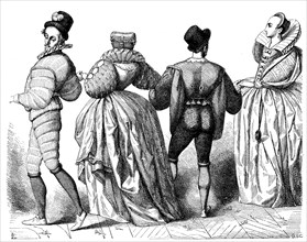 Fashion in France for Men and Women in ther year 1584