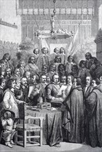 The swearing of the oath of ratification of the treaty of Münster in 1648