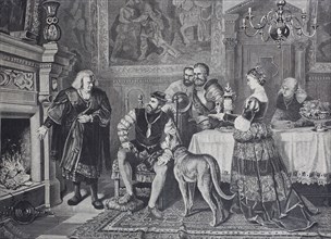 Emperor Charles V. visiting Anton Fugger at Augsburg