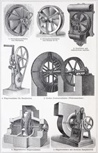 a sheet showing different fans