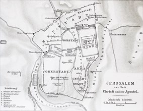 map of Jerusalem at the time of Jesus Christ
