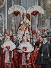 Pope Leo XIII. at the  Papal Basilica of St. Peter in the Vatican