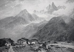 scenic in the valley of Chamonix