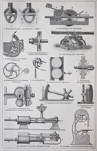 various safety devices on machines  /  Verschiedene Sicherheitsvorrichtungen an Maschinen