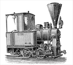 Transportable Dampflokomotive aus Leipzig