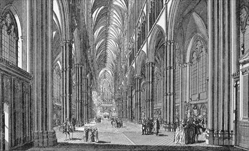 Interior of Westminster Abbey in London