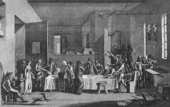 Meeting of a revolutionary committee during the reign of terror 1793 - 1794