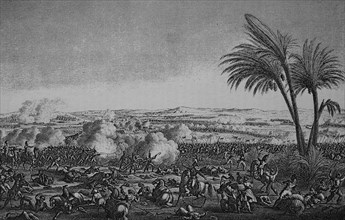 The battle at the ruins of Heliopolis on 20 March 1800  /  Die Schlacht bei den Ruinen von Heliopolis am 20. März 1800