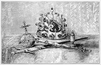 The coronation insignia of Bohemia in the 14th century