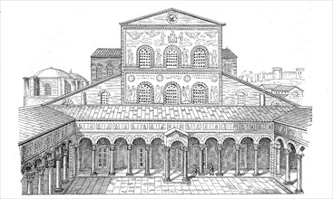 The ancient Basilica of Saint Peter according to its presumed original form