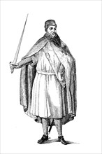 Templar in war clothes