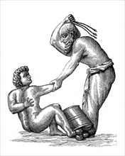 Flagellation of a slave