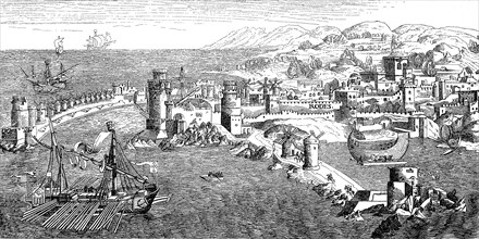 View of Rhodes in the late 15th century