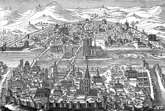 Paris view in the year 1600
