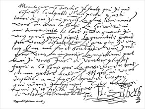 Letter from Queen Elizabeth of England to Henry IV.  /  Brief von Königin Elisabeth von England an Heinrich IV.