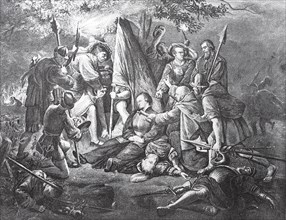 The death of Huldrych Ulrich Zwingli after the battle at Kappel  /  Der Tod von Huldrych Ulrich  Zwingli nach der Schlacht bei Kappel
