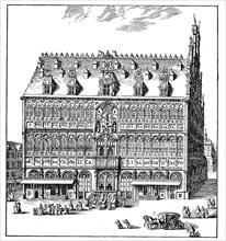 The Broodhuis on the market square in Brussels in the 16th century