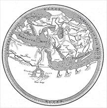 The view of the earth in 1154 after Edrist  /  Die Ansicht der Erde im Jahre 1154 nach Edrist