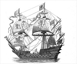 Galione of the Armada of Spain around 1588