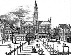 City Hall and Great Square in Brussels in 1594