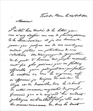 Personal letter from Prince Louis Napoleon Bonaparte of October 14