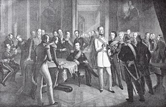 first meeting of the members of the Dresden conference in the Brühlsche Palais 1850