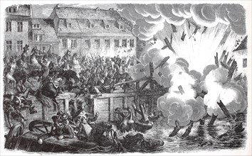 The blowing up of the Elster Bridge on October 19