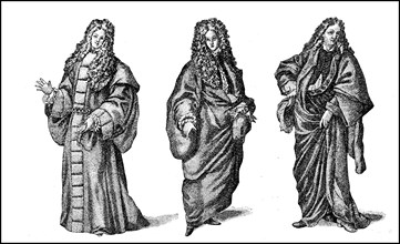 Costume from Italy in the 17th century Venetian nobleman in winter clothes in summer clothes and a patrician