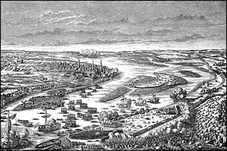 The transition from Karl XII. over the Daugava in the Nordic War of 1700 - 1721