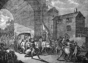 The detention of the king before the bridge of Varennes on June 21